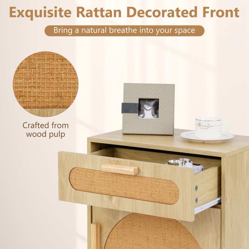 45 cm W Bedside Table