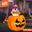 Joyeux fantôme d'Halloween gonflable 5 pi sur citrouille