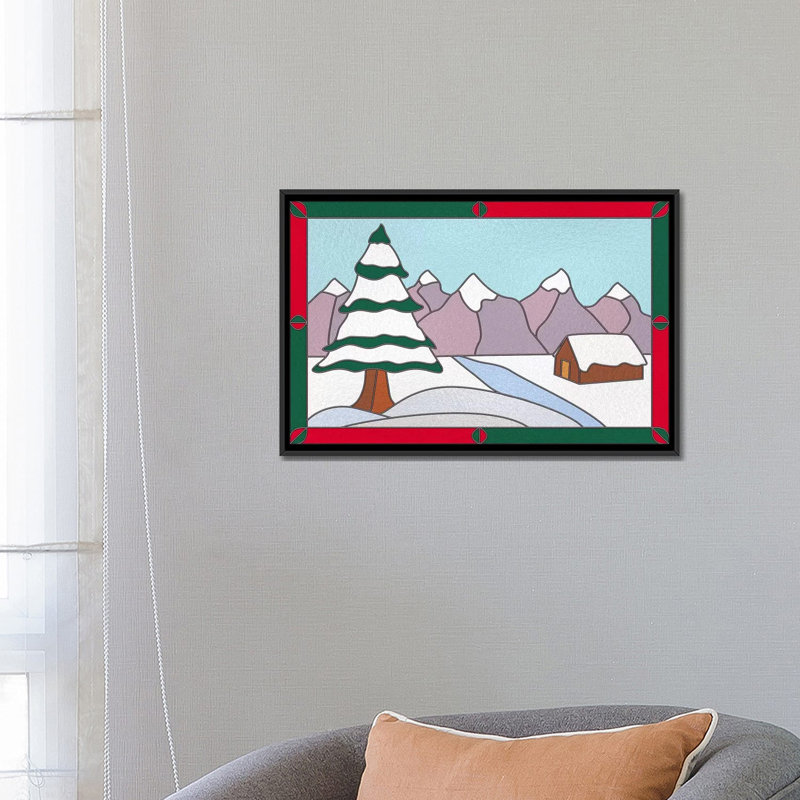 « snowy terrain » par "5by5collective, reproduction d’impression sur toile tendue, H 18 po x l 26 po x P 1,5 po, Pas de tapis