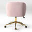 Chaise de bureau rembourrée en velours Farrah-101215815