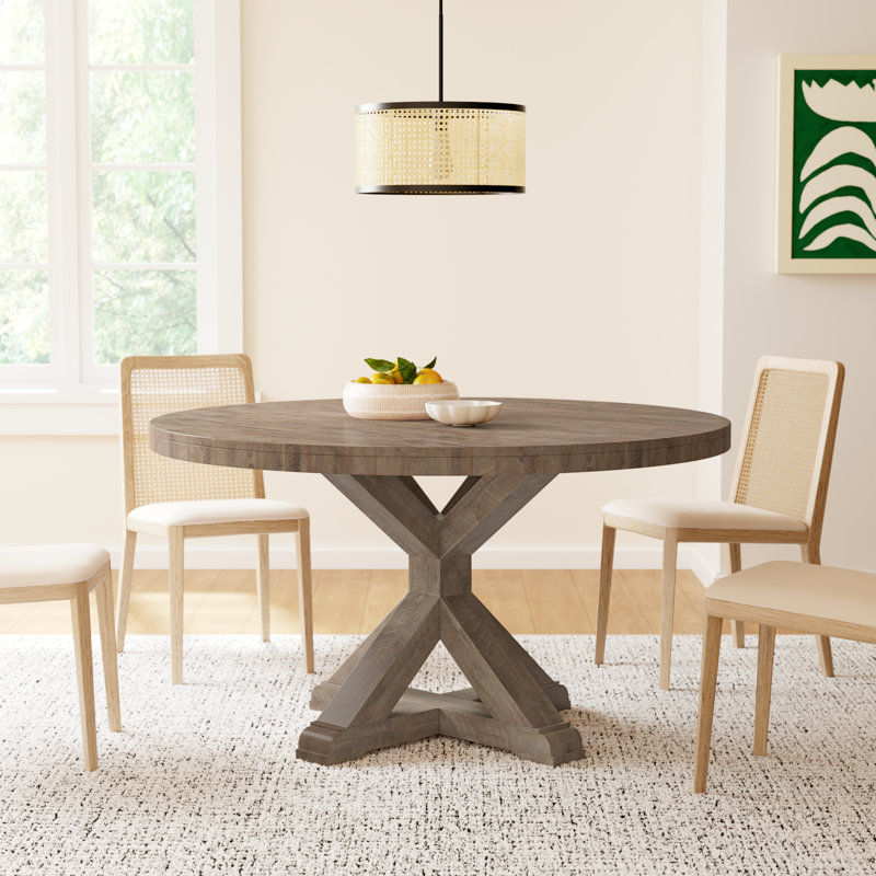 Bianca Round Dining Table, Weathered Natural