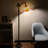 Tonsey Tiffany Floor Lamp Stained Glass Rose Flowers LED Bulb Included Gooseneck Adjustable 63"H