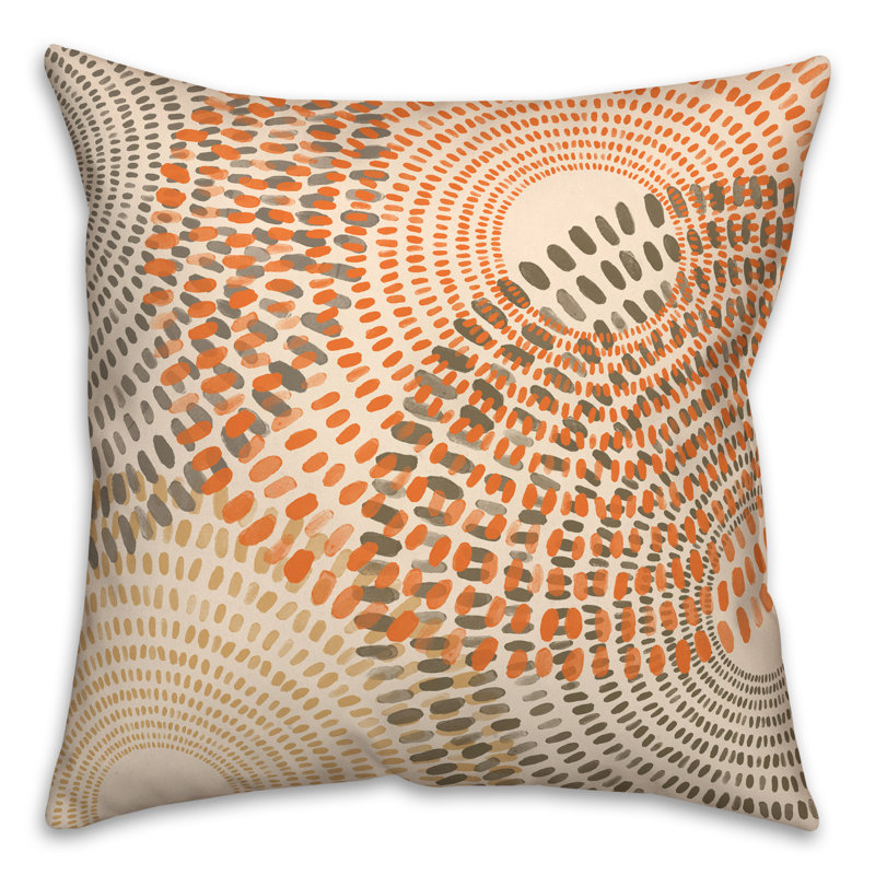 Geometric Outdoor Throw Pillow, Brown, Geometric 1