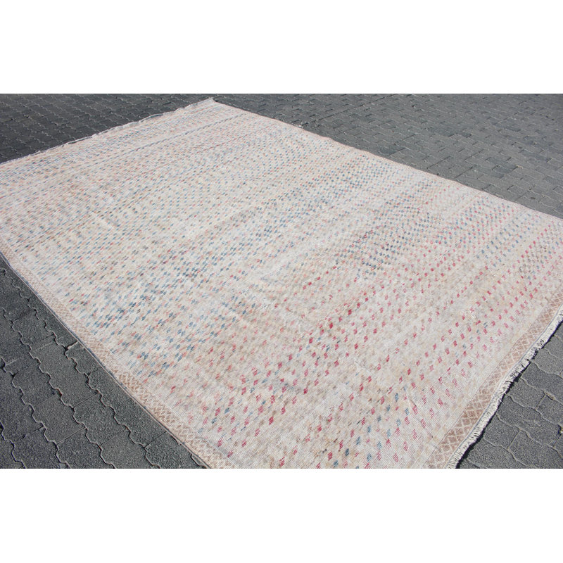 Tapis de salon en laine turque rétro - authentique fabriqué à la main en grand format