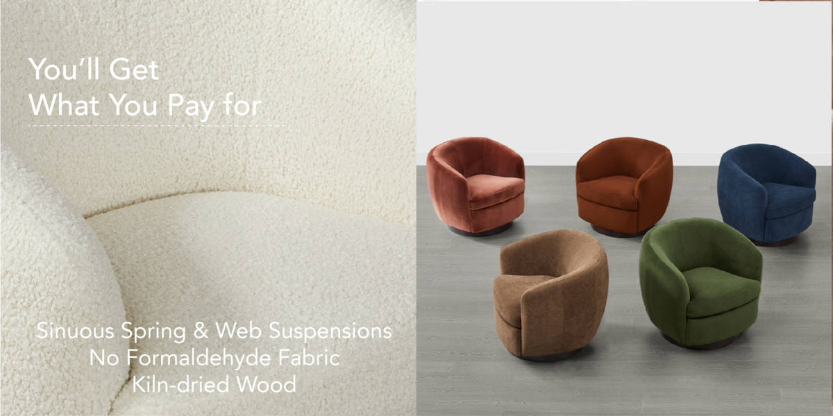 Marcy Upholstered Swivel Barrel Chair