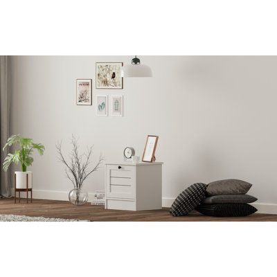 Lattingtown 45cm W Manufactured Wood Bedside Table