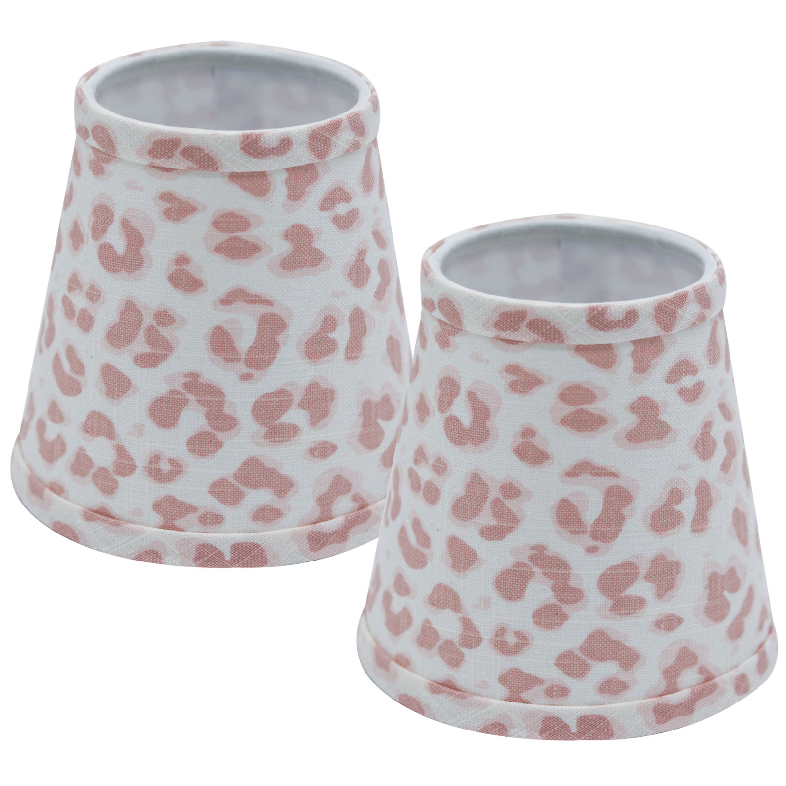 Empire Sconce Hardback Lampshade With Flame Clip Fitter, Set Of 2, Pink