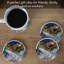 Santa's Sleigh 4-Pack Natural Sandstone Coasters