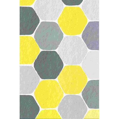 " Yellow Grey Honeycomb "