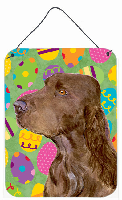 « pâques eggtravaganza », impression sur plaque, Field spaniel
