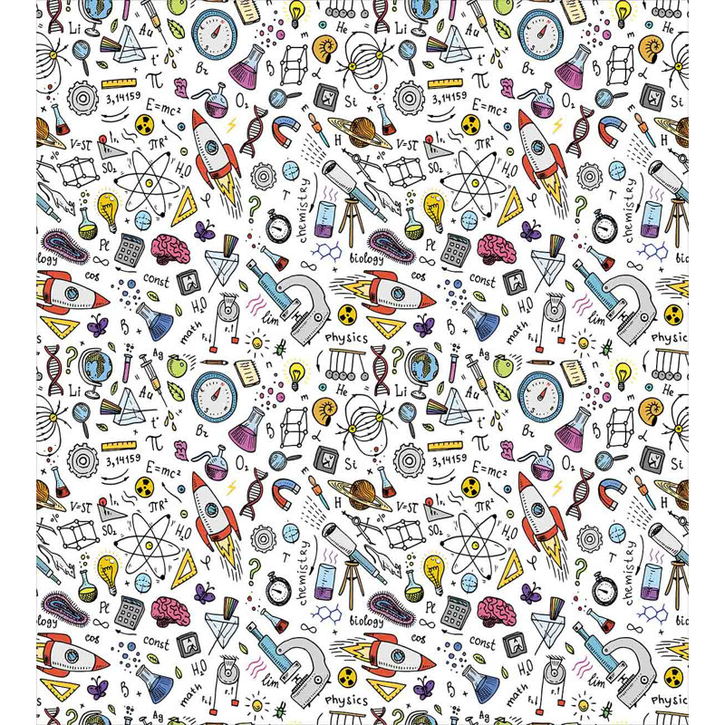 Multicolore, ensemble de housse de couette Ambesonne Science, laboratoire de science, simple