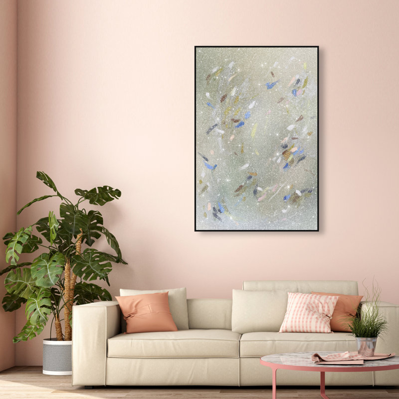 Spontaneous Trace Print by Oliver Gal, 16"H x 11"W, Black Floater Frame