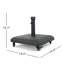 Base de parasol en béton - Carré, noir, mât en acier inoxydable, compatible 11 pieds, support extérieur carré 19,69 po x 19,69 po x 3,15 po