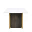 Ensemble de 2 tables basses modernes et luxueuses, petite table de bout carrée avec plateau spacieux et centre-233234027