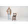 Morgan Swivel Upholstered Counter Stool with Solid Wood Frame