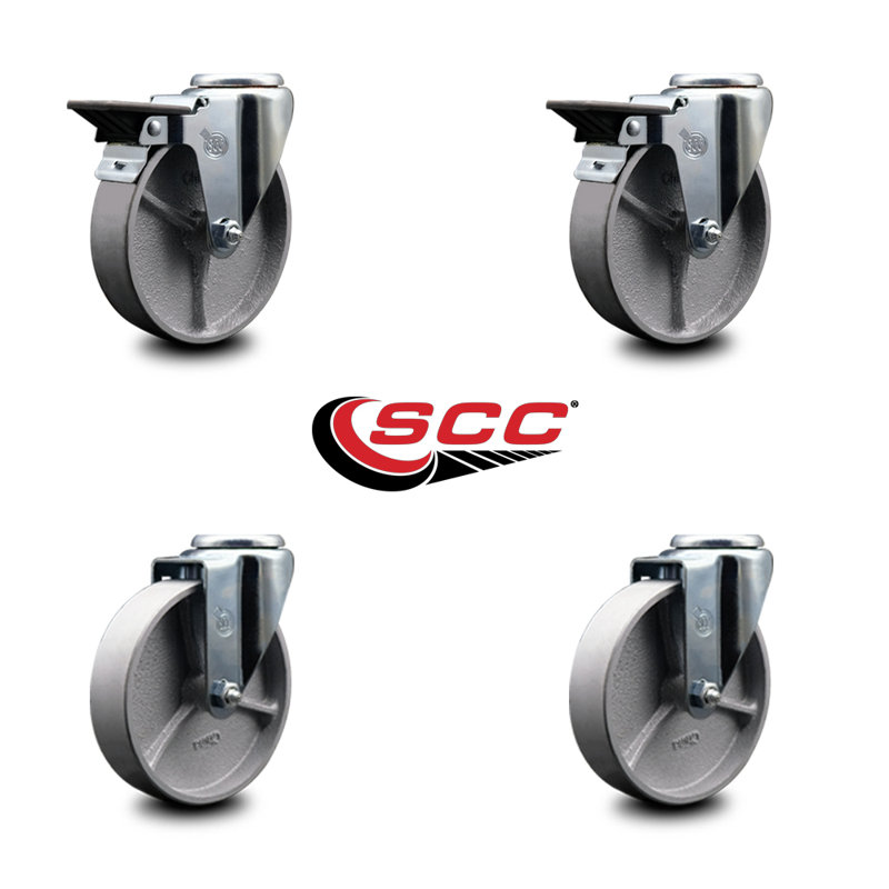 4-Piece Semi Steel Caster Set