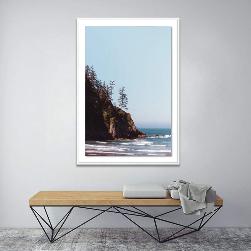 Seaside Framed Photographic Print, 48" H x 30" W x 2.5" D, White