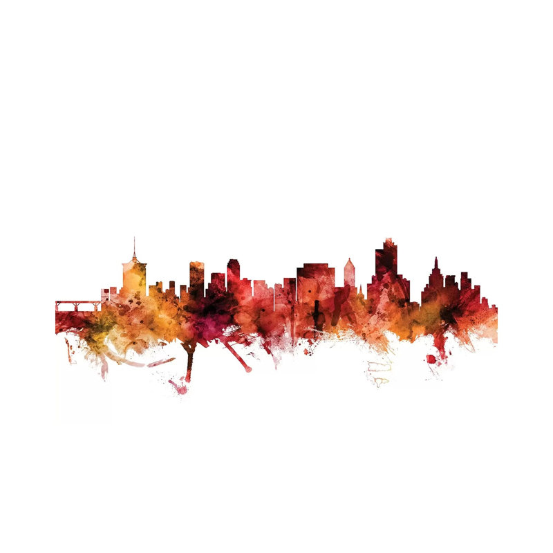 Tulsa, Oklahoma Skyline by Michael Tompsett - 1 Piece Wrapped Canvas Wall Art, 20.32 cm H x 30.48 cm W