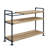 Bookshelf W/3 Shelves In Oak & Sandy Black Finish,Console Table,Sofa Table