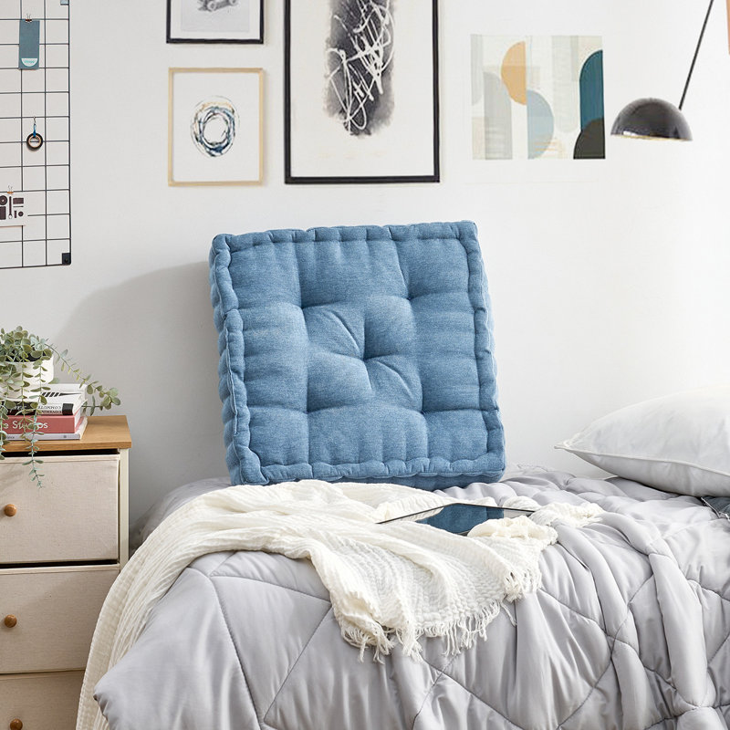 Rainha® - Classic Tufted College Cushion, Blue