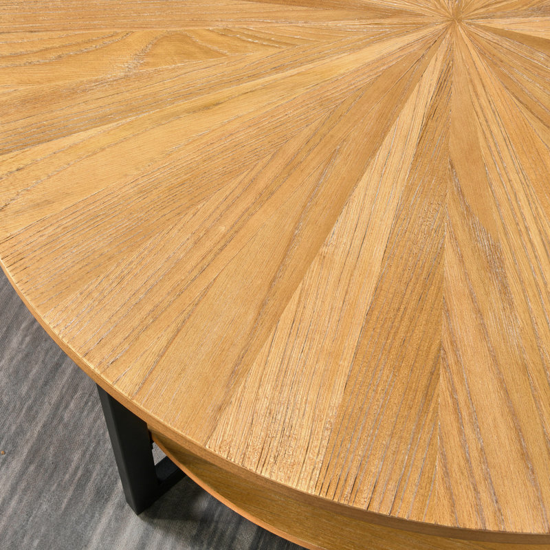 Table basse avec rangement Frame, Chêne clair