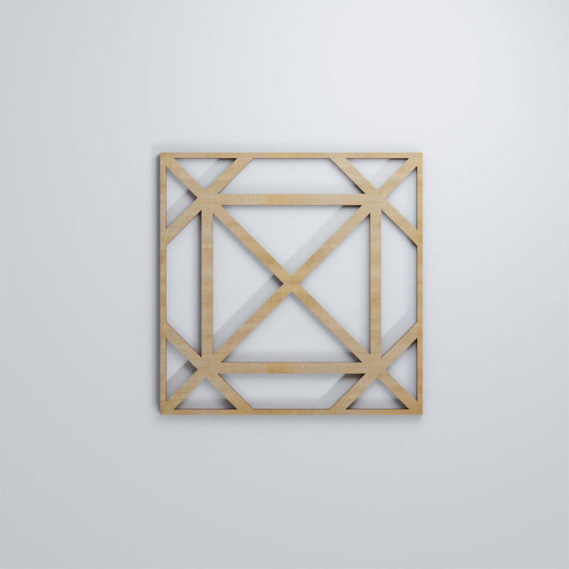 Panneaux muraux décoratifs en bois Buxton, Hickory, H 15 3/8 po x l 15 3/8 po x P 1/4 po