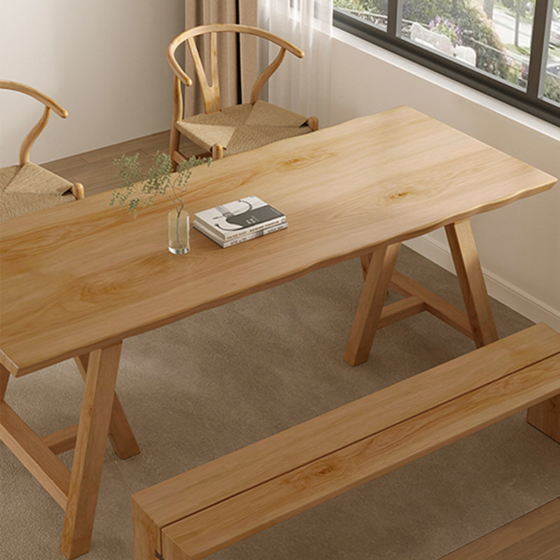 Ensemble de table à manger moderne et simple en bois massif, H 29,5 po x L 70,8 po x l 31,4 po