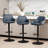 Mid-Century Modern Leatherette Gaslift Adjustable Swivel Bar Stool-92729665