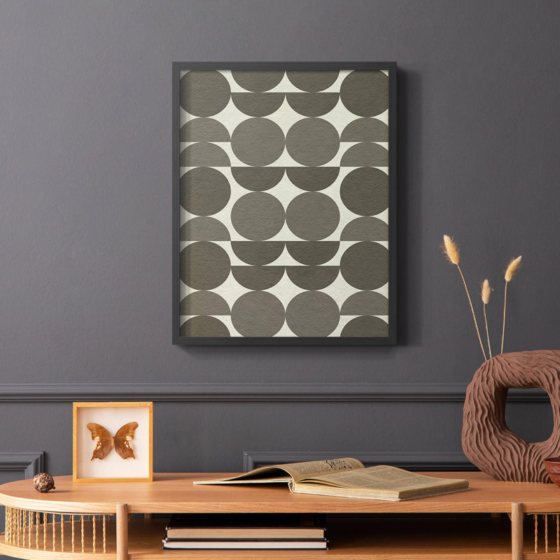 Neutral Subtle Shift I Framed Print - Solid Wood, Black, 14" H x 11" W
