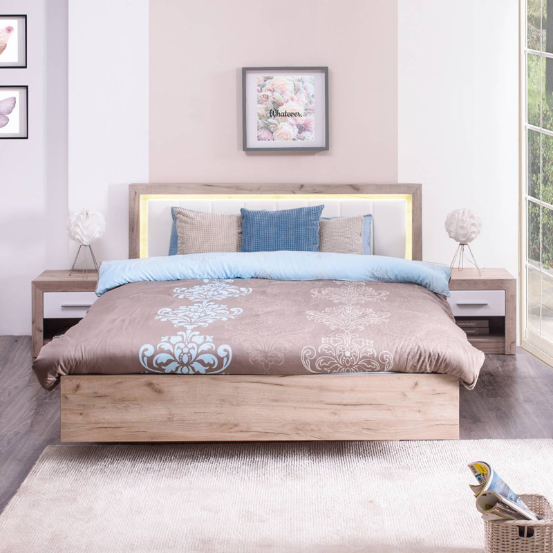 Taron Upholstered Faux Leather Bed