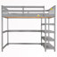 Lit mezzanine double avec bureau intégré Halaya