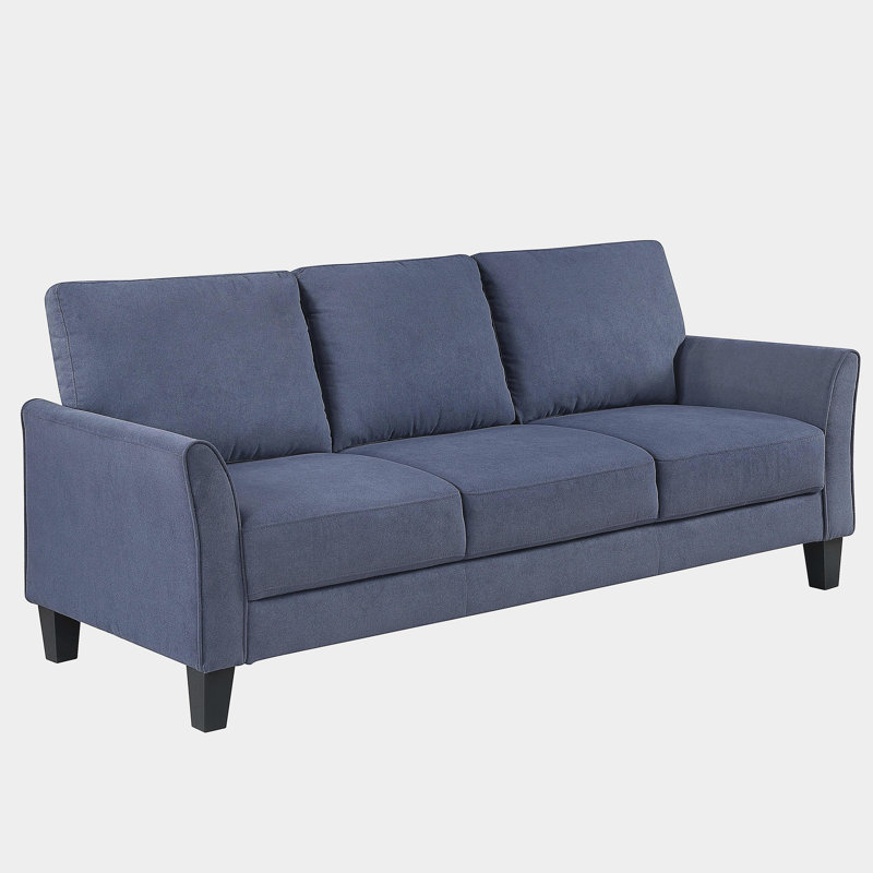 Canapé 3 places Modern, H 36,5 po x l 78,5 po x P 34 po, Bleu