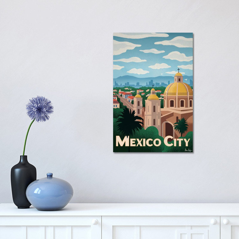 Mexico City 1 Piece Wrapped Canvas Wall Art, 30.48 cm H x 45.72 cm W