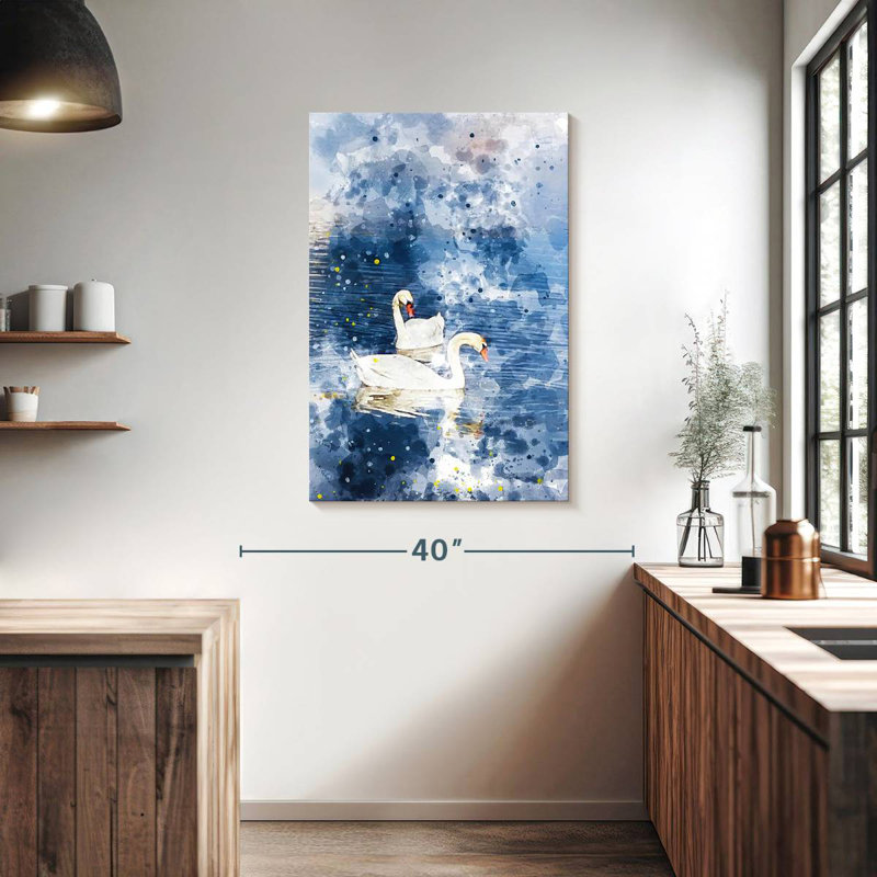 Brampt Swans Amour, 39" H x 26" W