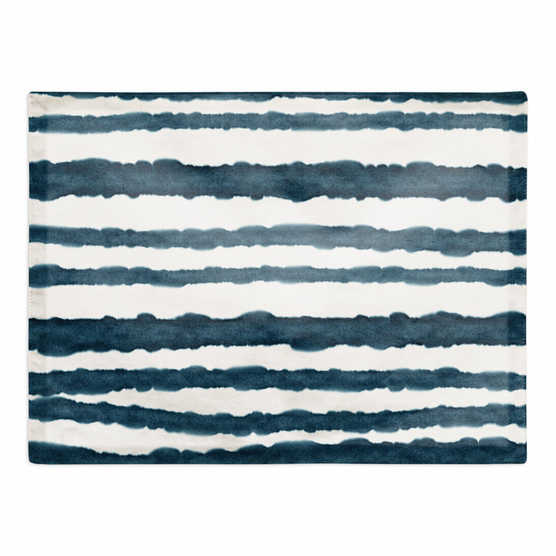 Napperon Rough Watercolor, Bleu marine