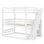 Lit superposé triple avec compartiments de rangement pour escalier-2098325201