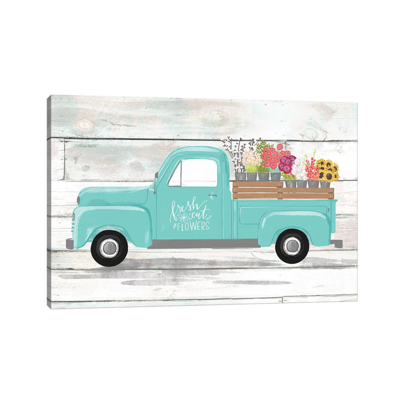 Farmhouse Everyday Plow And Teal Iii by Loni Harris - Wrapped Canvas Gallery-Wrapped Canvas Giclée, 20.32 cm H x 30.48 cm W