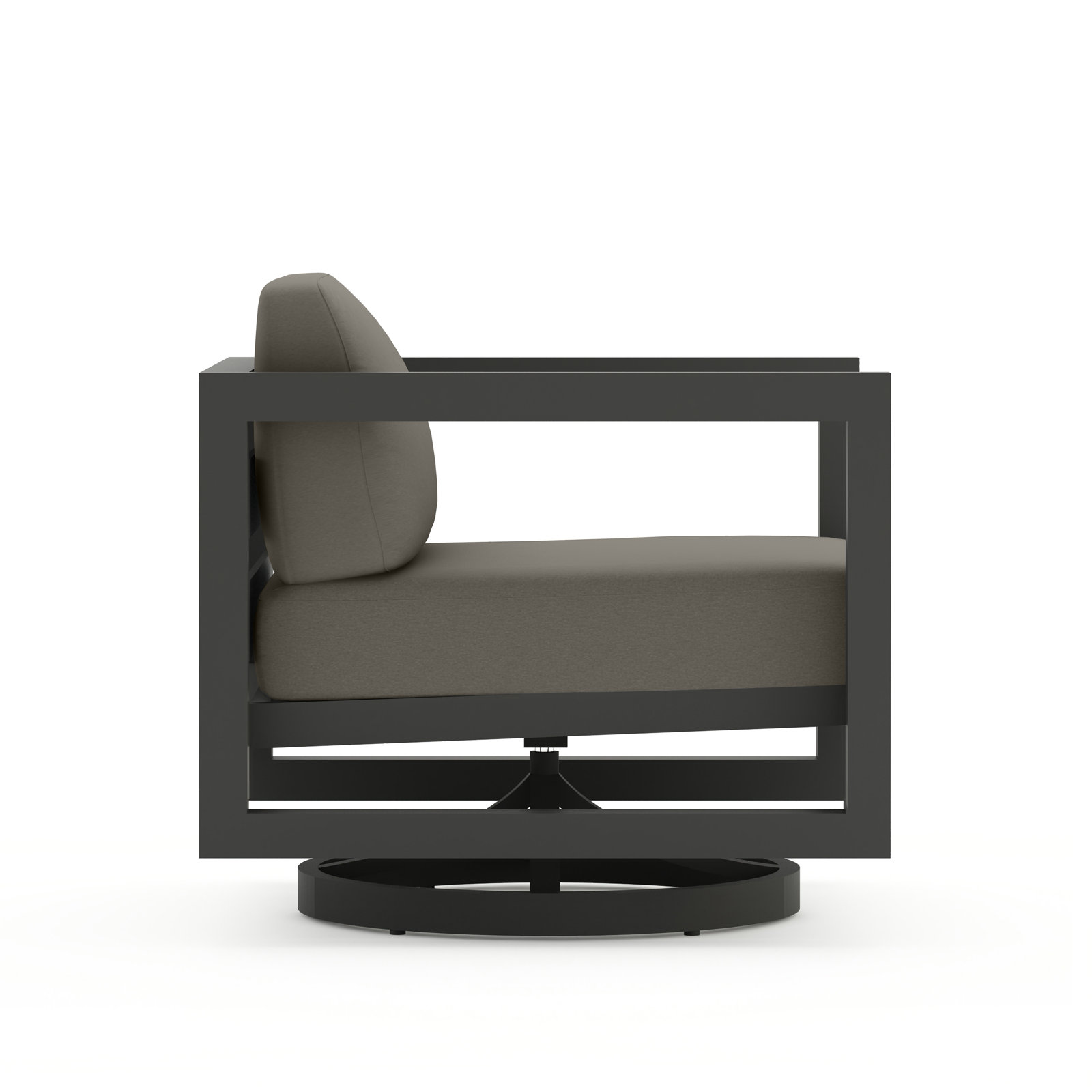 Yarieli Outdoor Chair with Sunbrella® Cushions, Slate, Canvas Charcoal Sunbrella® Canvas