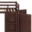 Lit mezzanine avec bureau, tiroirs et garde-robe, parfait pour les petites chambres-547823061
