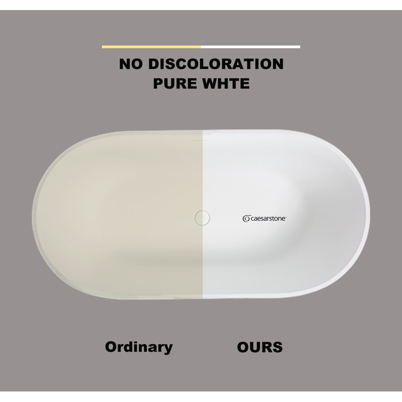 67'' x 29.5'' Freestanding Solid Surface Bathtub