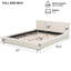 Lit rembourré beige élégant - le choix idéal pour votre chambre à coucher, lit double-1947645753