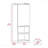 Bathroom Cabinet, Two Interior Shelves, Two External Shelves, Single Door Cabinet -Black-1187824663