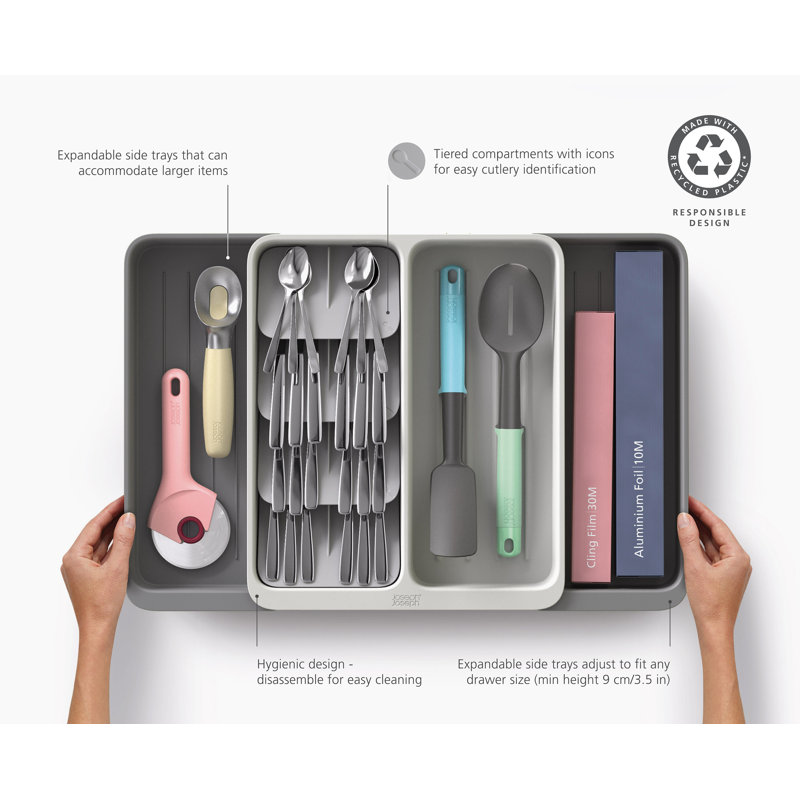 Joseph Joseph DrawerStore Expanding Tiered Cutlery, Utensil and Gadget Organizer