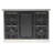 KUCHT Professional 36 in. Natural Gas Range Top with Sealed Burners in Stainless Steel with Royal Blue Knobs -87890319-87890316