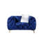 Blue Elegant Velvet Living Room Ottoman