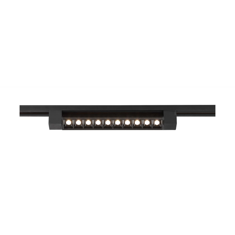 Tête de rail à angle de 270 degrés DEL, H 1,5 po x l 1,5 po x P 13,5 po, Noir