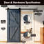 Porte de grange peinte 84 po à panneaux 5 en 1 avec quincaillerie d'installation-89193204-89193192