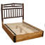 Lit plateforme à roulettes Hickory Fireside Lodge - très grand lit - cognac-1225268908-1225268918