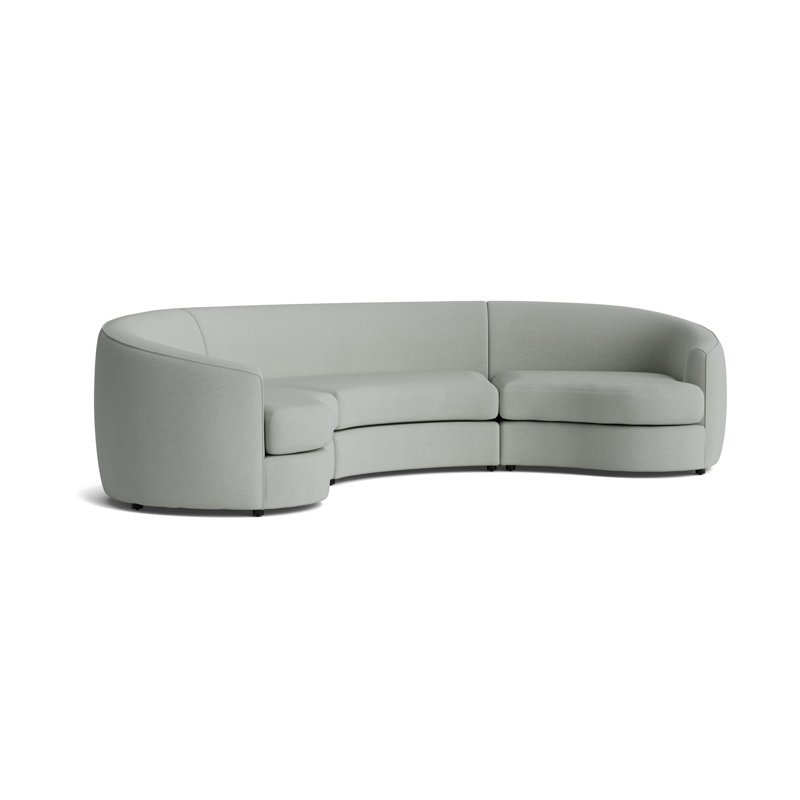 Giselle 3-Piece Sectional, Performance Velvet - Graphite
