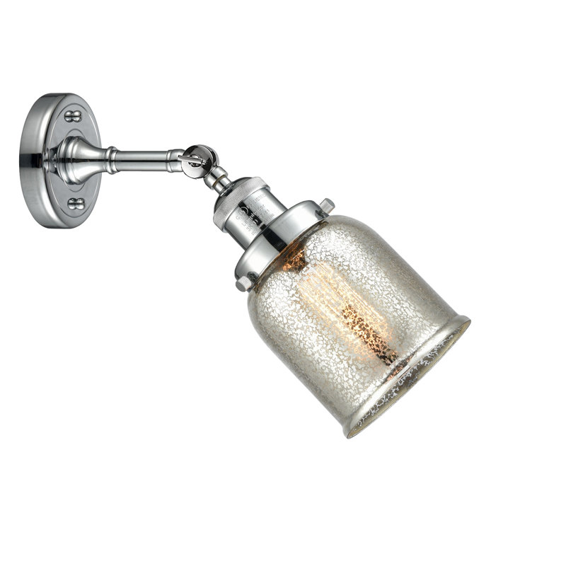 Applique murale 1 lumière 8 po Bell, Argent mercuré, Chrome poli, Ampoule non incluse